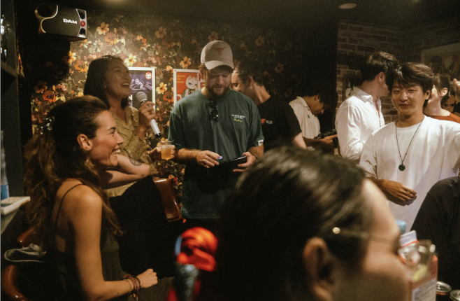 Networking karaoke event in Japan